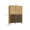 KAMARO 4DK plāns/GŁ ozols ARTISAN DISPLAY CABINET
