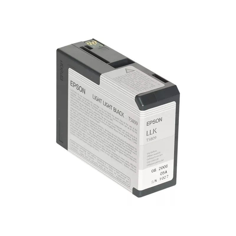 Epson Singlepack Light Light Black T580900, gaiši gaiši melna, pigmenta tinte, 80 ml, 1 gab.