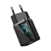 Baseus Super Si Quick Charger 1C 20W ar USB-C kabeli Lightning (1m, melns)