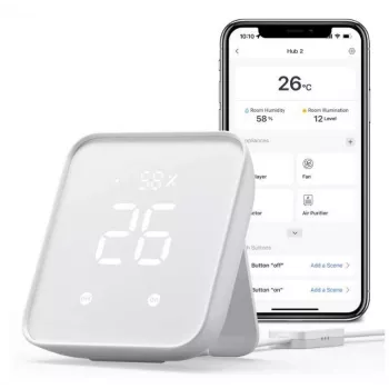 Viedās mājas centrmezgls SwitchBot W3202100 — Wi‑Fi un Bluetooth tīkla vārteja SwitchBot ierīcēm