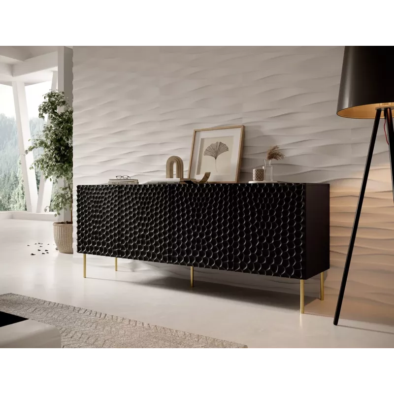 HOLE kumode 190x40,5x74,5 cm matēti melna
