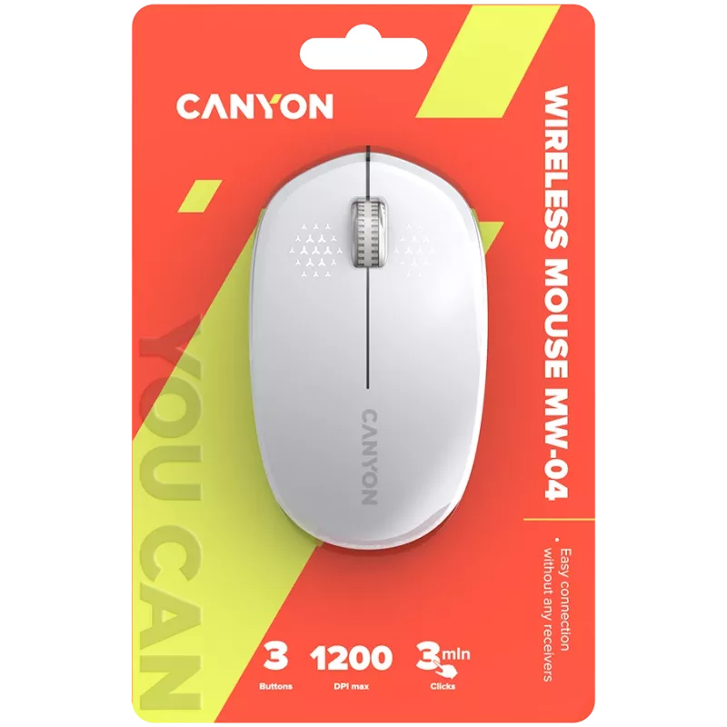 CANYON pele MW-04 3 pogas BT bezvadu balta