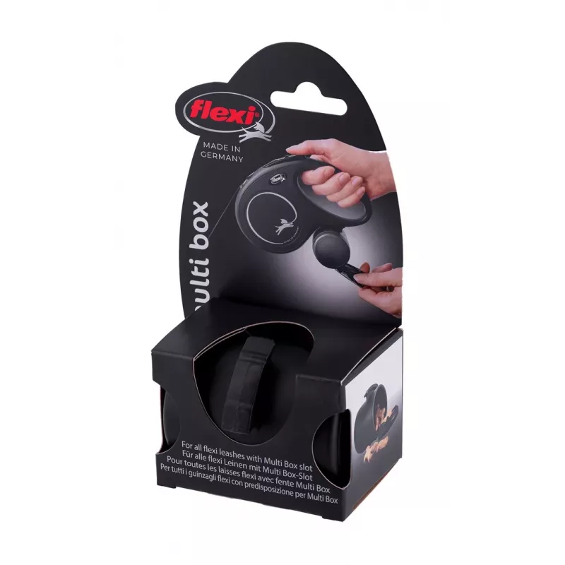 Barotava/dzirdinātava Flexi Multi Box Melns — Flexi Vario sērija, universāls mājdzīvnieku barības konteiners, 201–499 g