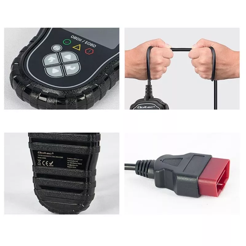 OBDII diagnostikas testētājs QOLTEC ProLine 50685 — transportlīdzekļa OBD-II skeneris 8V/25V sistēmām