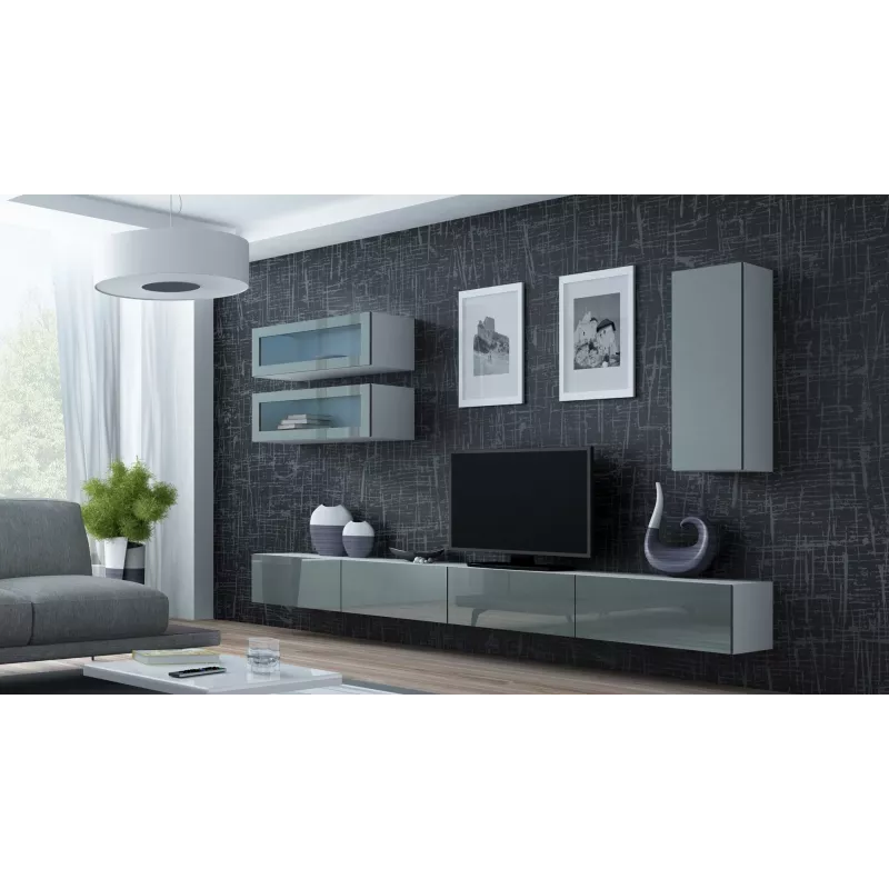 Cama Skapis VIGO 90 slēgts 90/35/32 balts/pelēks glancēts