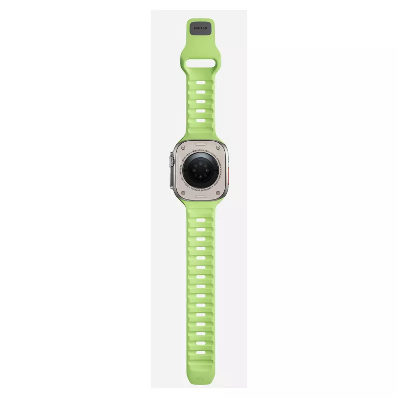 Nomad Sport Band Light zaļa Rubber — platums 21,5 mm, plaukstas locītavas apkārtmērs 160–195 mm