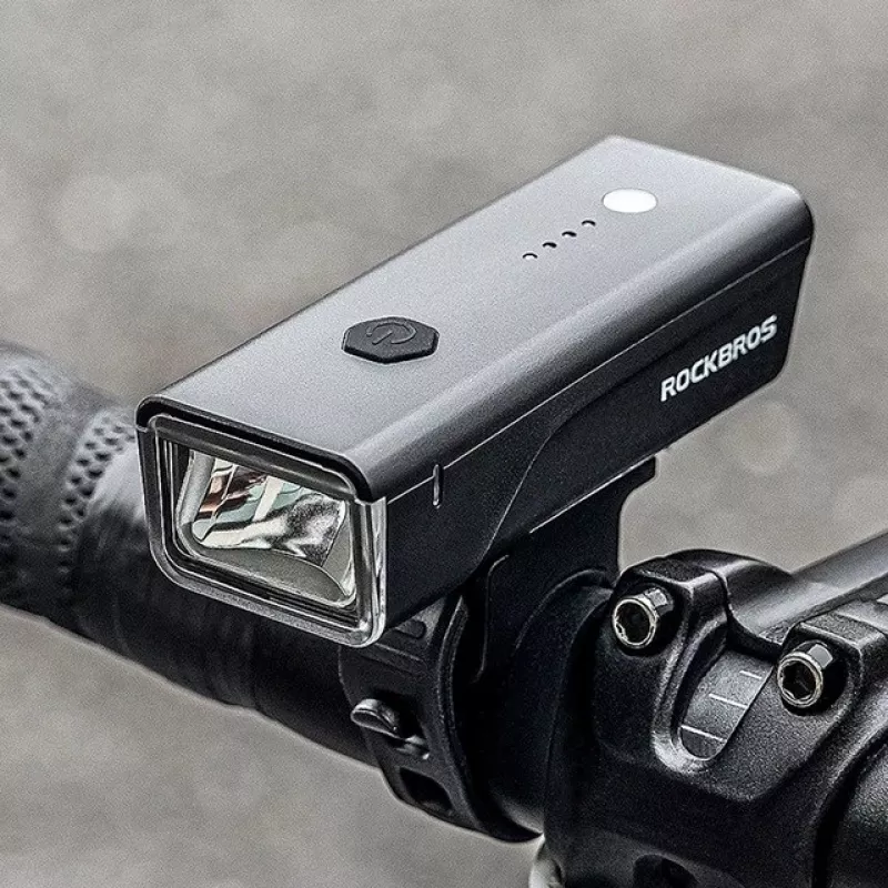 Rockbros velosipēda gaisma + USB-C–USB-A kabelis 260 lm melns
