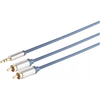 Audio kabelis ShiverPeaks 2x RCA (Cinch) uz 3,5 mm ligzdu, 1,5 m, modelis 30832-MHQ-plāns