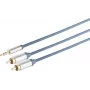 Audio kabelis ShiverPeaks 2x RCA (Cinch) uz 3,5 mm ligzdu, 1,5 m, modelis 30832-MHQ-plāns