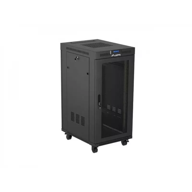 Brīvstāvošs statīva skapis LANBERG FF01-6824-23BL 24U 600×800 mm IP20 Melns