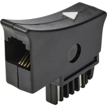 Renkforce Telefon (analog) Adapter [1x TST-Plug - 1x RJ11-Plug 6p4c] Melns (RF-5046540)