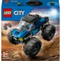 Konstrukciju rotaļlieta LEGO City 60402 Zilais monstru kravas auto ar lielām riepām, 148 detaļas, 1 minifigūra, vecumam 5+