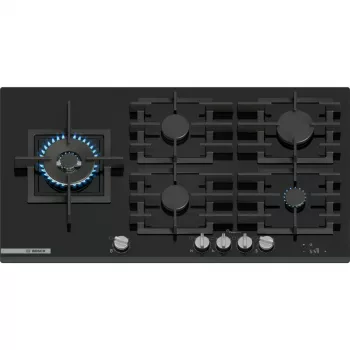 Bosch Serie 8 PRS9A6H40 plīts virsma Melna Iebūvējama 90 cm Gāze 5 zonu(-as)