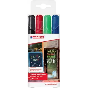 Krīta marķieris Edding 4095 Bullet Melns Zils Zaļš Sarkans