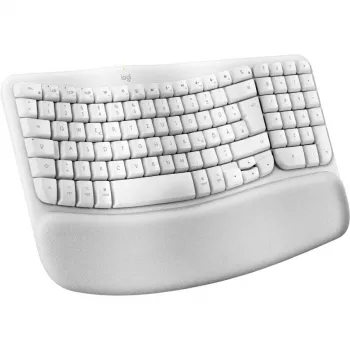 Tastatūra Logitech Wave Keys Mac QWERTZ vācu balta