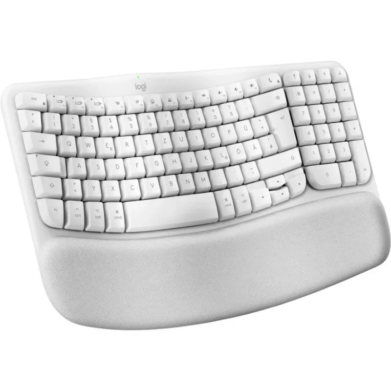 Tastatūra Logitech Wave Keys Mac QWERTZ vācu balta