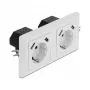 Delock sienas kontaktligzda ar 2 ligzdām un 4 USB pieslēgvietām, 2 x 2,8 A