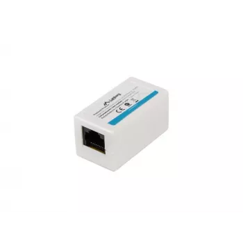 Tīkla sadalītājs LANBERG AD-RJ45-RJ45-OU6 — balts RJ-45 1 ieeja uz 1 izeju