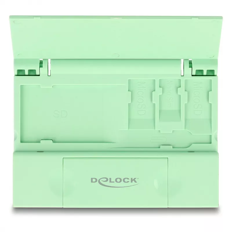 Karšu lasītājs DeLOCK 91015 USB 3.2 Gen 1 Type-A/Type-C piparmētru krāsā