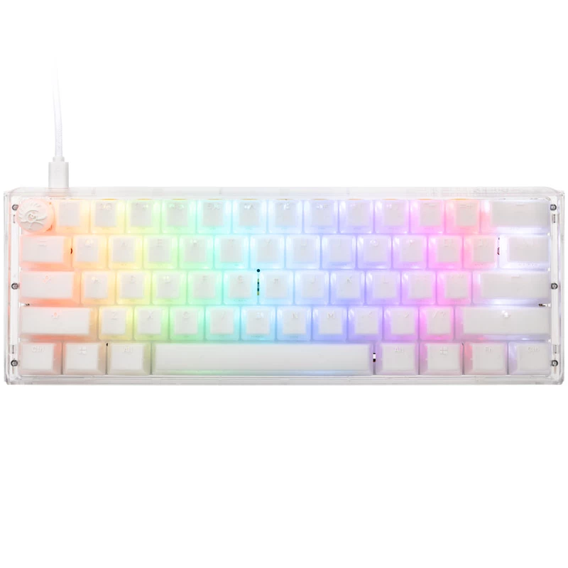 Ducky One 3 Aura Balts Mini tastatūra Gaming USB QWERTY US International