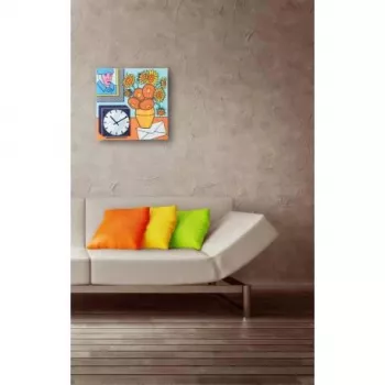 NeXtime pulkstenis 8170 Go van Go, 43x43 cm, Sienas, Daudzkrāsains