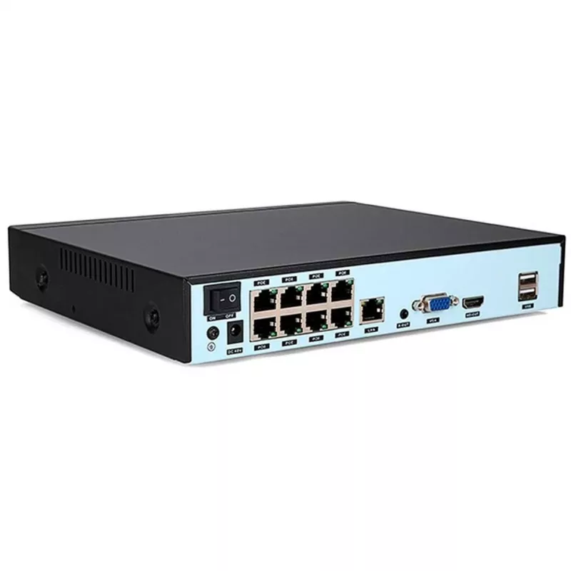 Tīkla videoierakstītājs FOSCAM FN9108HE 8 kanālu 5MP POE NVR Melns