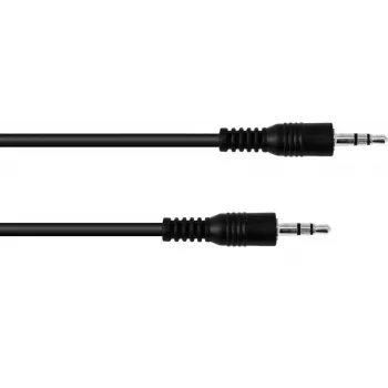 Omnitronic 3,5 mm stereo kabelis 3 m, melns – audio savienotāja kabelis, modelis 30211605