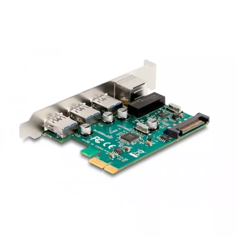 DeLOCK PCI Express x1 karte 3 x USB 5 Gbps Type-A 1 x Gigabit LAN