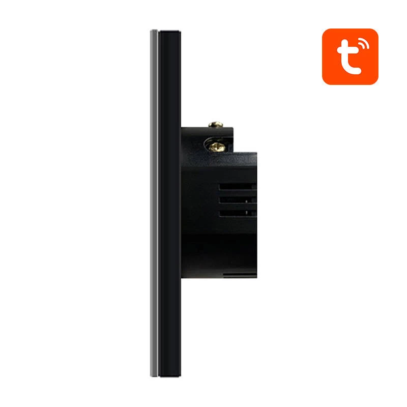 Viedais gaismas slēdzis Avatto ZTS02-EU-B2 ZigBee 2-virzienu melns, pie sienas stiprināms, ES modelis