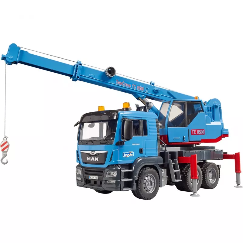 Celtņa kravas automašīna BRUDER MAN TGS Kran-LKW zila ABS 03771