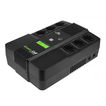 Green Cell AiO 800VA LCD nepārtrauktās barošanas avots (UPS) Line-Interactive 0.8 kVA 480 W 6 AC kontaktligzdas