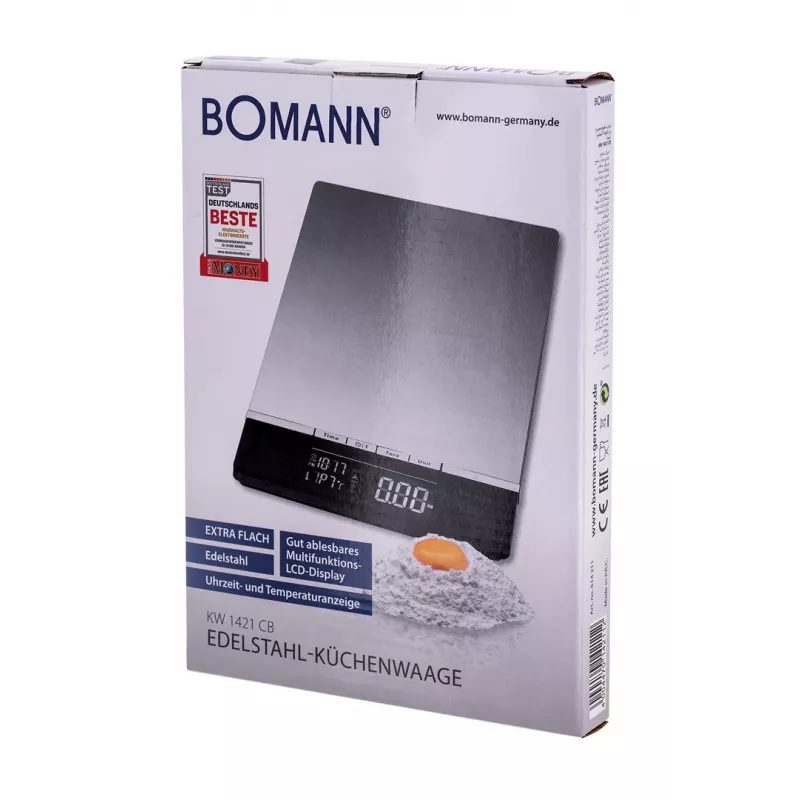 Bomann KW 1421 CB - LCD - melna - nerūsējošais tērauds - 160 x 230 x 18 mm - 18 mm - AAA - nerūsējošais tērauds (614211)