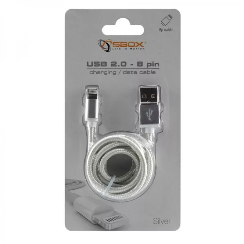 Sbox USB 2.0 8 Pin IPH7-S sudraba