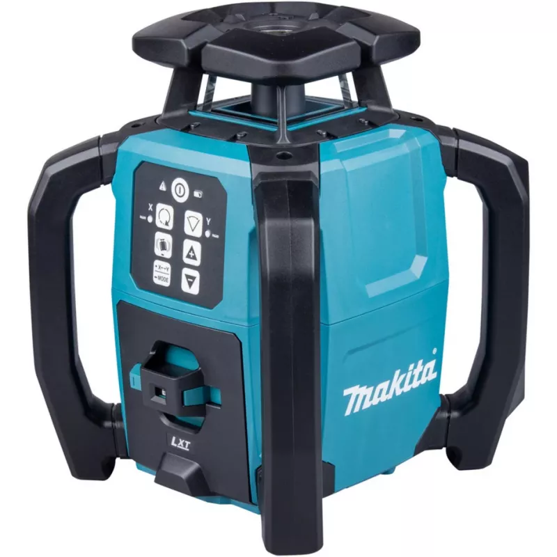 Akumulatora rotācijas lāzernivelieris SKR001Z, 12 V – 40 V (zils/melns, bez akumulatora un lādētāja, zaļa lāzera līnija, transportēšanas futrālis)