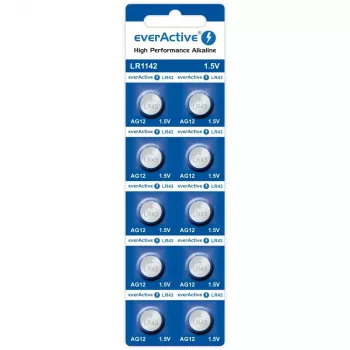 sārma bateriju komplekts everActive G12 AG12 1.5V — 10 gab. iepakojumā
