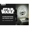 Pie sienas stiprināms LED neona gaismeklis Paladone Stormtrooper modelis PP14595SWVN, dekoratīvs Zvaigžņu karu apgaismojums
