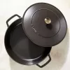 Saute panna ZWILLING STAUB BRAISERS apaļa 28 cm, melna, dibena Ø 22,2 cm