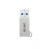 USB-A savienotāju adapteris Unitek A1034NI, sudrabains, USB 2.0/3.2 Gen1, līdz 5 Gbit/s, cinka korpuss, 36×16,7×5,7 mm