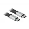 USB kabelis DeLOCK 85926 USB 3.2 Gen 2 0,22 m USB C Melns Sudraba