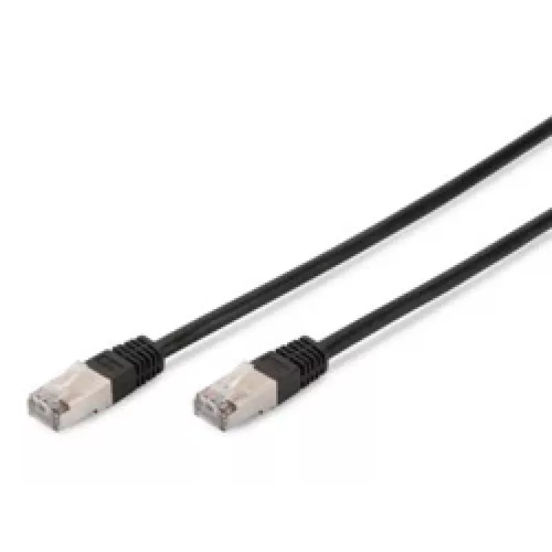 Tīkla kabelis Digitus CAT 5e SF/UTP Patch Cord melns 3 m