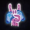 Neon Lights MANTA SNL109MT Hand with Gamepad neona izkārtne, dekoratīvs LED apgaismojums spēļu iekārtojumam