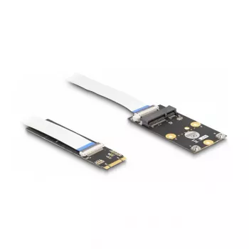 DeLOCK pārveidotājs M.2 Key B+M vīrišķais uz Mini PCIe slots elastīgs kabelis