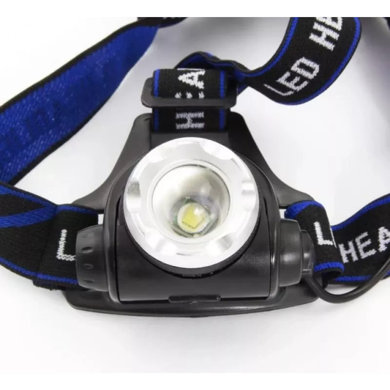 Galvas lukturītis ESPERANZA EOT005 — LED Cree T6, 3 W, 600 lm, AA x2, alumīnija korpuss, ūdensizturīgs, triecienizturīgs, regulējama galvas siksna