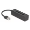 USB centrmezgls DeLOCK 64334 Type-A 480 Mbit/s Melns