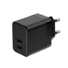 Crong sienas lādētājs Ultra Compact GaN 35W PD 3.0 2x USB-C (melns)
