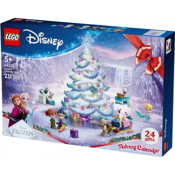 LEGO Disney Frozen Adventes kalendāra 2025 konstrukciju rotaļlieta, komplekts 43273 — 231 detaļa, 4 minifigūriņas, vecumam 5+