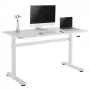 Manuāli regulējams galds Ergo Office, maks. 40 kg, maks. augstums 117 cm, ar virsmu darbam stāvus un sēdus, ER-401 W