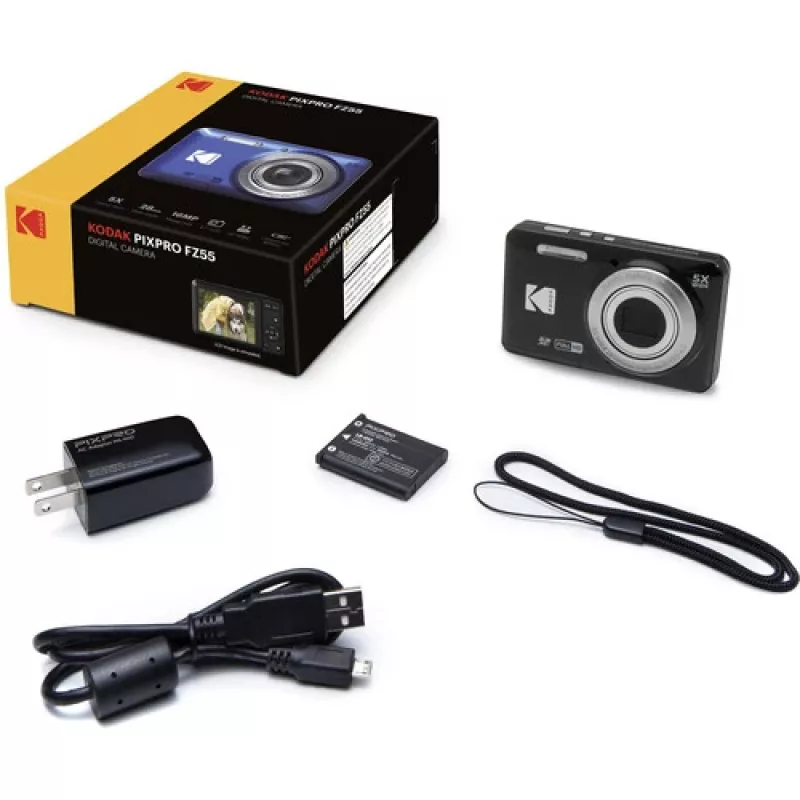 Kodak PIXPRO FZ55 1/2,3 kompaktkamera 16 MP CMOS 4608 x 3456 pikseļi melna (FZ55BK)