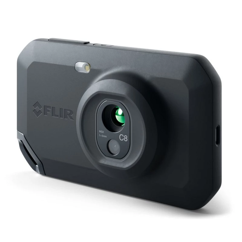 Termokamera FLIR C8, 320 x 240 px termiskais sensors, 3,5 collu LCD skārienekrāns, -20–450 °C, IP54, USB-C, 5 MP redzamās gaismas kamera