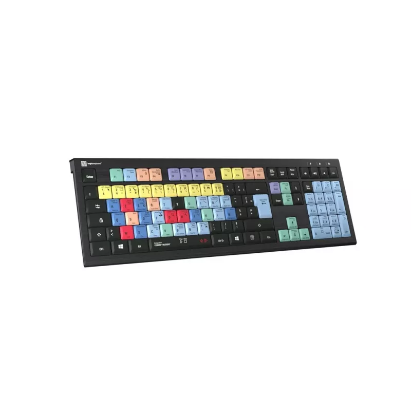 Klaviatūra Logickeyboard LKB-CBASE-A2PC-FR Universāla USB AZERTY franču valoda Melna